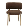 Margaret Chocolate Brown Performance Boucle Dining Chair Model: TOV-D68996