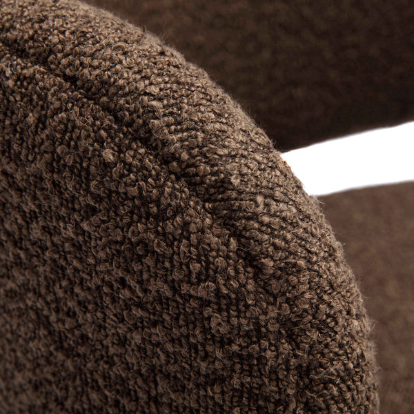 Margaret Chocolate Brown Performance Boucle Dining Chair Model: TOV-D68996