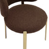 Margaret Chocolate Brown Performance Boucle Dining Chair Model: TOV-D68996