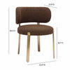 Margaret Chocolate Brown Performance Boucle Dining Chair Model: TOV-D68996