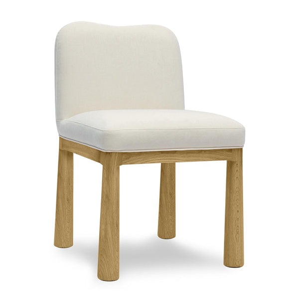 Tiara Cream Velvet Oak Dining Chair Model: TOV-D69037