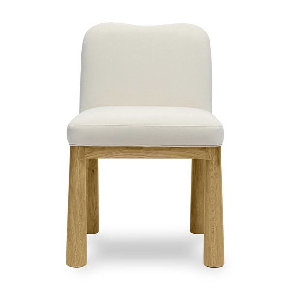 Tiara Cream Velvet Oak Dining Chair Model: TOV-D69037