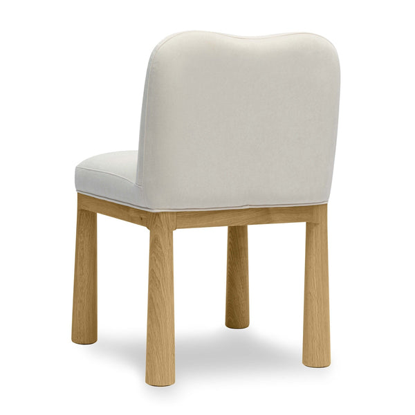 Tiara Cream Velvet Oak Dining Chair Model: TOV-D69037