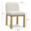 Tiara Cream Velvet Oak Dining Chair Model: TOV-D69037