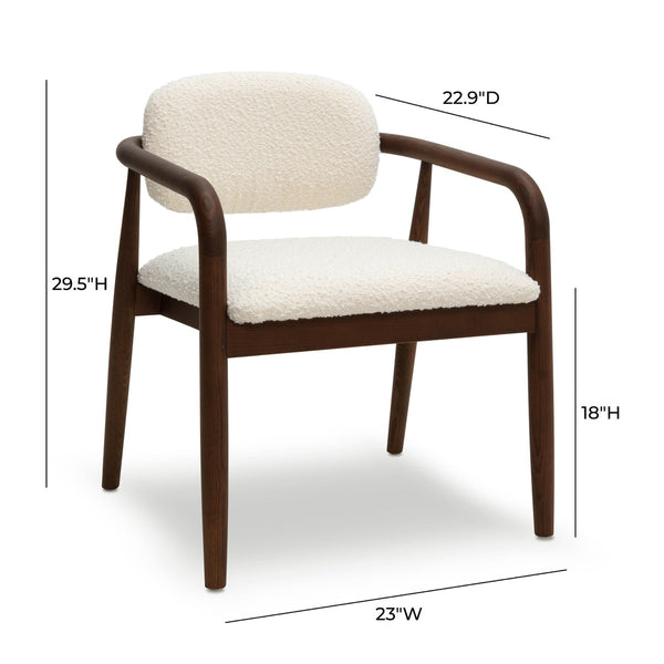 Betsy Cream Boucle Dining Chair Model: TOV-D69047