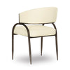 Tatum Cream Performance Vegan Leather Dining Chair Model: TOV-D69051