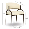 Tatum Cream Performance Vegan Leather Dining Chair Model: TOV-D69051