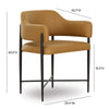 Sezanne Tan Vegan Leather Dining Chair Model: TOV-D69058