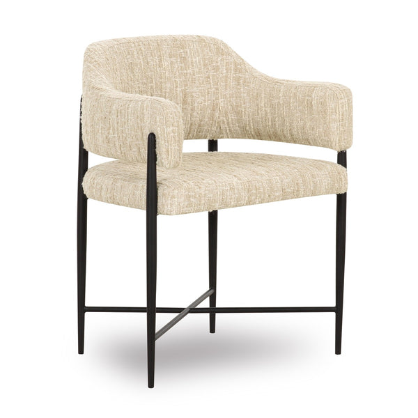 Sezanne Taupe Textured Performance Boucle Dining Chair Model: TOV-D69059