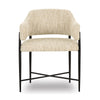 Sezanne Taupe Textured Performance Boucle Dining Chair Model: TOV-D69059