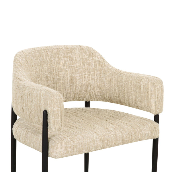 Sezanne Taupe Textured Performance Boucle Dining Chair Model: TOV-D69059