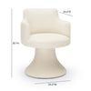 Jeffree Cream Performance Boucle Swivel Dining Chair Model: TOV-D69124