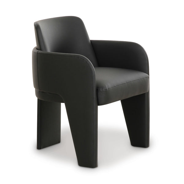 Leo Black Performance Vegan Leather Dining Chair Model: TOV-D69151