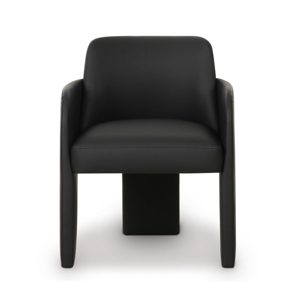 Leo Black Performance Vegan Leather Dining Chair Model: TOV-D69151