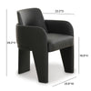 Leo Black Performance Vegan Leather Dining Chair Model: TOV-D69151