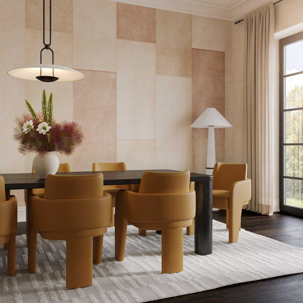 Leo Tan Performance Vegan Leather Dining Chair Model: TOV-D69152