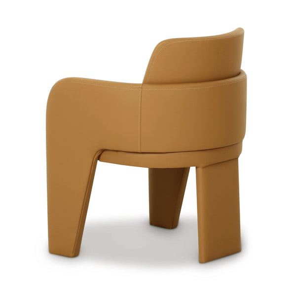 Leo Tan Performance Vegan Leather Dining Chair Model: TOV-D69152
