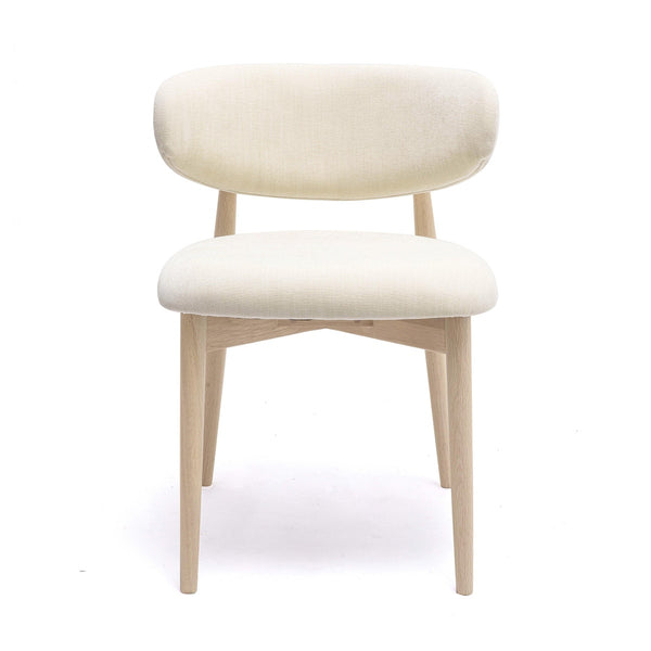 Zinea Cream Performance Textured Velvet Dining Chair Model: TOV-D69160