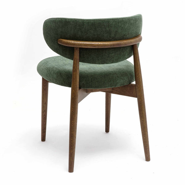 Zinea Forest Green Performance Textured Velvet Dining Chair Model: TOV-D69161