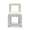 Hazel Cream Patterned Jacquard Dining Chair Model: TOV-D69221