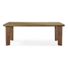 Oani Walnut and Glass 83" Rectangular Dining Table Model: TOV-D69236