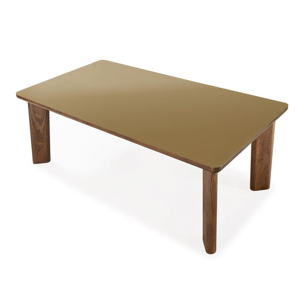 Oani Walnut and Glass 83" Rectangular Dining Table Model: TOV-D69236