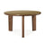 Oani Walnut and Glass 51" Round Dining Table Model: TOV-D69237