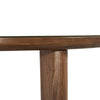 Oani Walnut and Glass 51" Round Dining Table Model: TOV-D69237