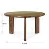Oani Walnut and Glass 51" Round Dining Table Model: TOV-D69237