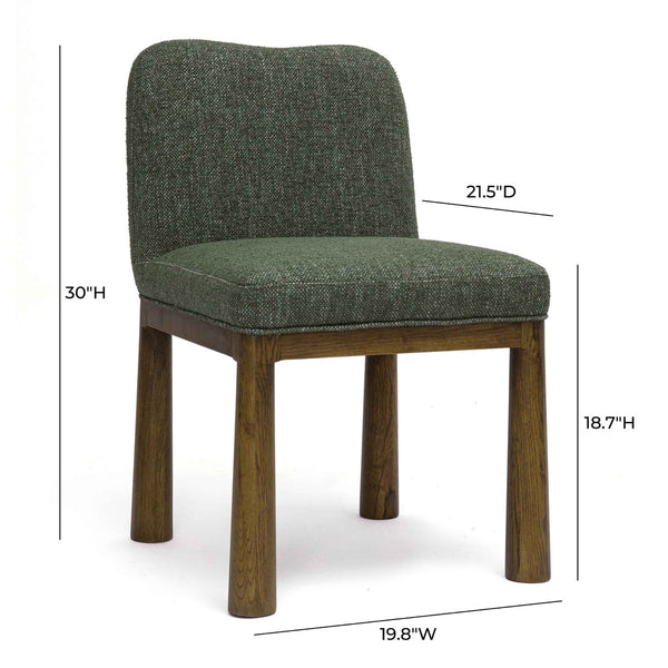 Tiara Forest Green Performance Basketweave Fabric Dining Chair Model: TOV-D69245