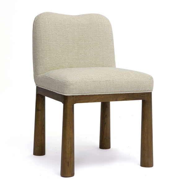 Tiara Cream Performance Basketweave Fabric Dining Chair Model: TOV-D69246