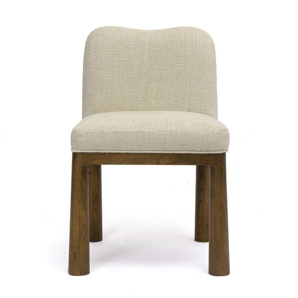 Tiara Cream Performance Basketweave Fabric Dining Chair Model: TOV-D69246