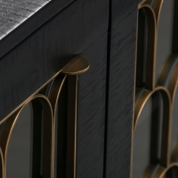 Gatsby Black Acacia Wood 66" Buffet Model: TOV-D7069