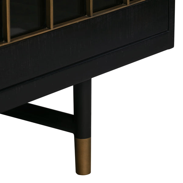 Gatsby Black Acacia Wood 66" Buffet Model: TOV-D7069