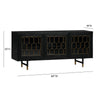 Gatsby Black Acacia Wood 66" Buffet Model: TOV-D7069