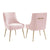Beatrix Blush Velvet Side Chair Model: TOV-D7222