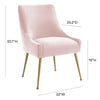 Beatrix Blush Velvet Side Chair Model: TOV-D7222