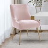 Beatrix Blush Velvet Side Chair Model: TOV-D7222
