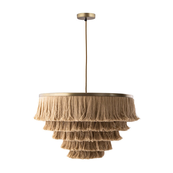 Sarai Natural Fringe Pendant Model: TOV-G18386