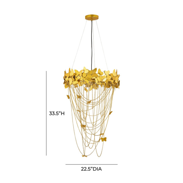 Butterfly Gold Chandelier Model: TOV-G18412