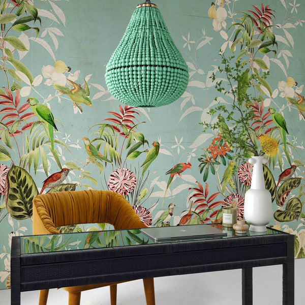 Palani Green Wooden Bead Chandelier Model: TOV-G18451