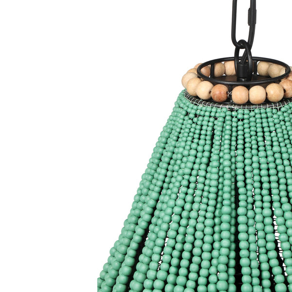 Palani Green Wooden Bead Chandelier Model: TOV-G18451