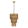 Nirsa Brass Chain Link 3-Tier Chandelier Model: TOV-G18452