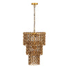 Nirsa Brass Chain Link 3-Tier Chandelier Model: TOV-G18452