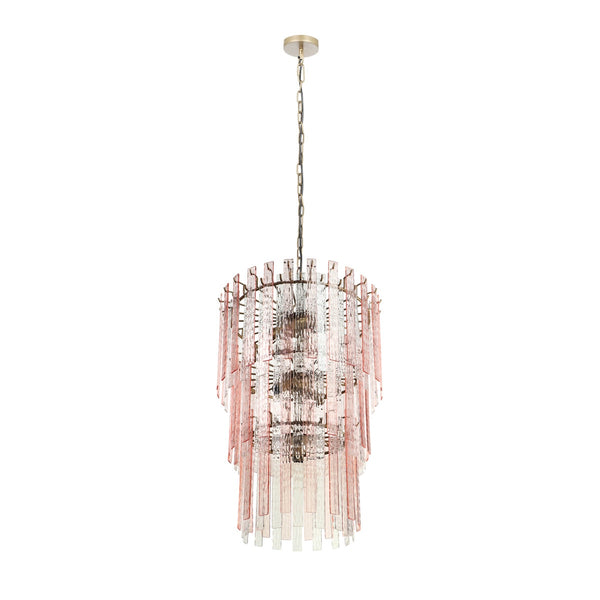 Hampshire Pink Acrylic 3-Tier Chandelier Model: TOV-G18453