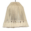 Helen Large White Cotton Tasseled Pendant Lamp Model: TOV-G18455