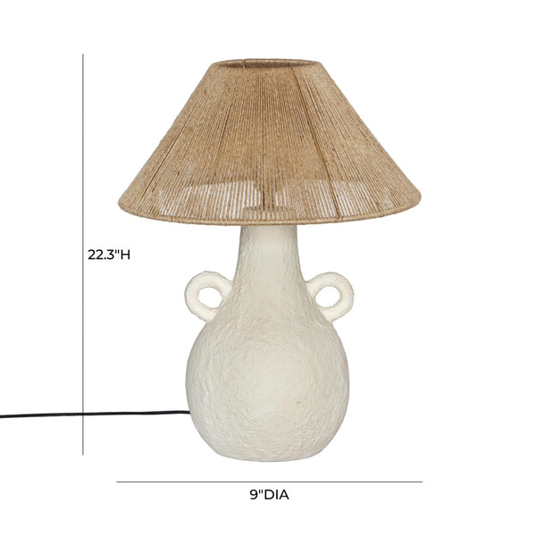 Lalit Natural & White Ceramic Table Lamp Model: TOV-G18460