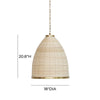 Kelsey Rattan Pendant Lamp Model: TOV-G18487