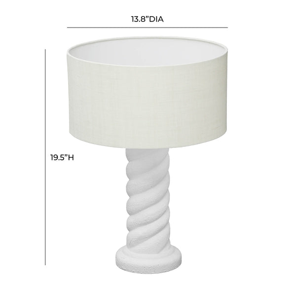 Rapunzel White and Cream Table Lamp Model: TOV-G18556
