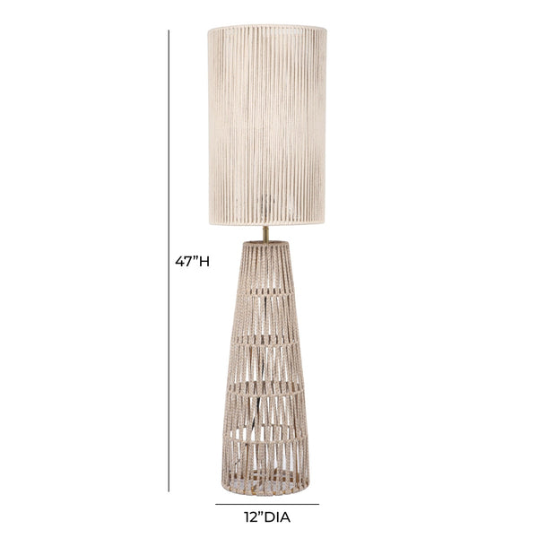 Beam Cream Natural Jute Floor Lamp Model: TOV-G18562
